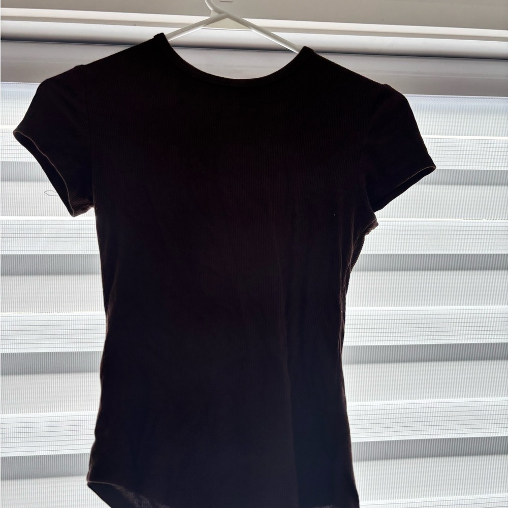 Urban Planet Black Fitted Bodysuit Cap Sleeve